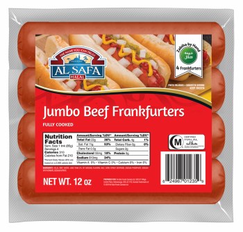 JUMBO BEEF FRANKFURTER 12OZ